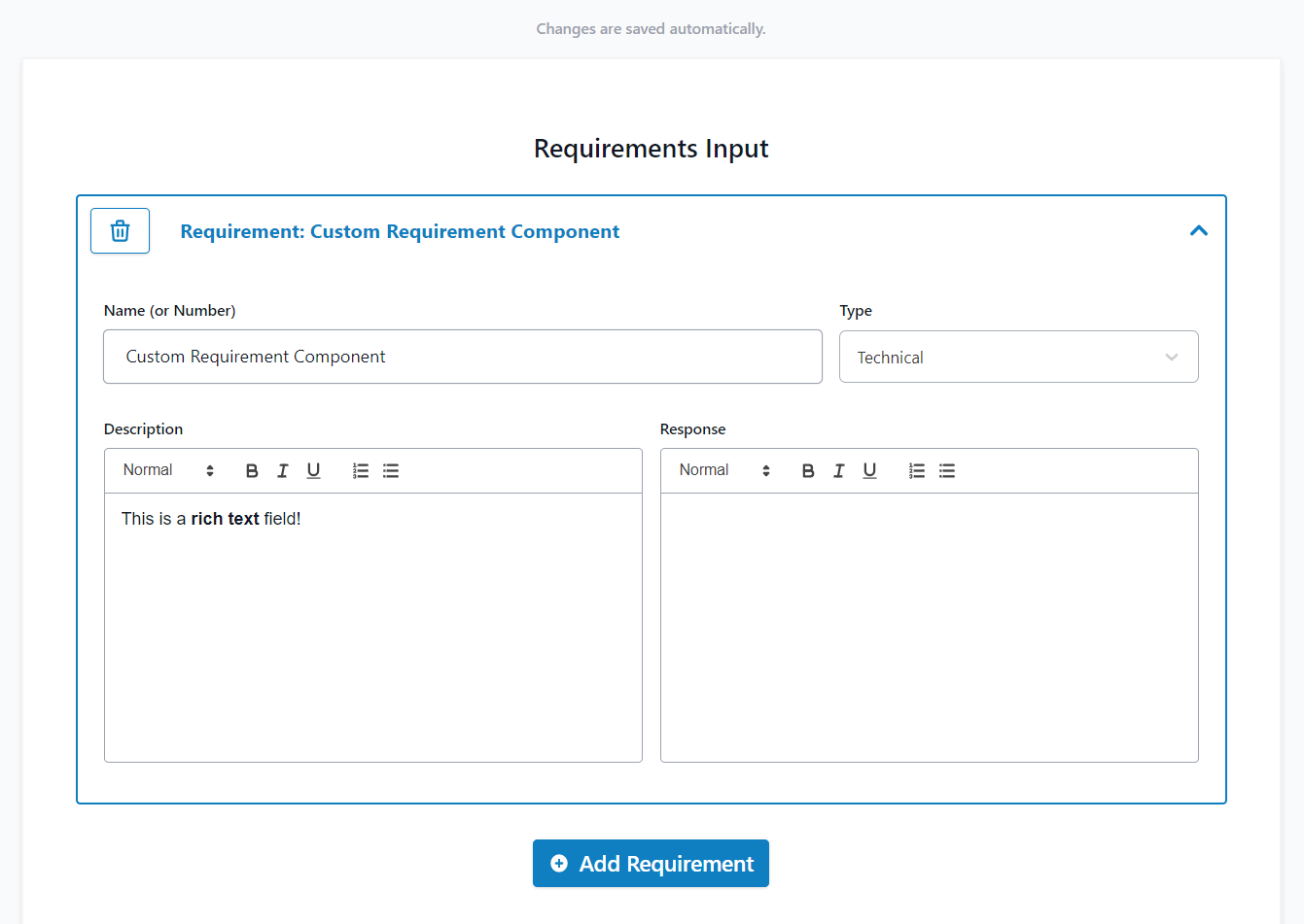 custom component